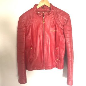 Baby Phat red leather jacket. Sz Large